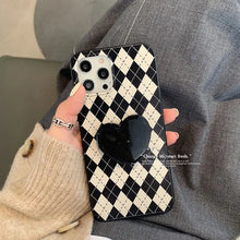 Load image into Gallery viewer, Rhombus Lattice Love Heart Bracket Jelly Soft Case