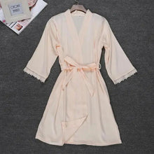 Load image into Gallery viewer, 2PC Robe Kimono Pajamas Set - Champagne - L