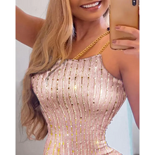 Load image into Gallery viewer, Sequin Ladder Cutout Bodycon Mini Dress