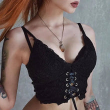 Load image into Gallery viewer, Sexy Bandage Lace Cami Gothic Punk Top