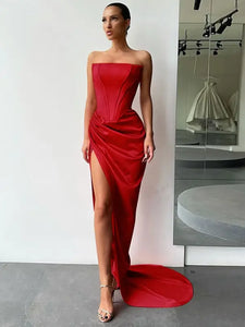 Off Shoulder Draped Maxi Dress
