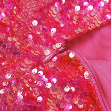 Load image into Gallery viewer, One Shoulder Long Sleeves Sequin Party Dress