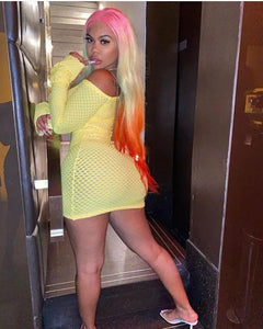 Off Shoulder Mesh Bodycon Mini Dress