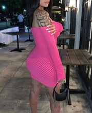 Load image into Gallery viewer, Off Shoulder Mesh Bodycon Mini Dress