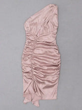 Load image into Gallery viewer, One Shoulder Split Irregular Ruffles Midi Bodycon Dress