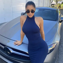 Load image into Gallery viewer, Sleeveless Backless Halter Bodycon Dress