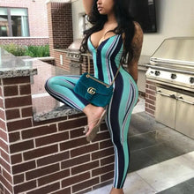Load image into Gallery viewer, Sleeveless Striped Casual Party Jumpsuit
