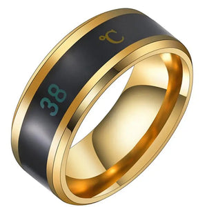 Smart Sensor Body Temperature Ring - Gold / France / 9