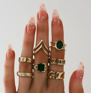 Snake Vintage Bague Ring Sets - 6