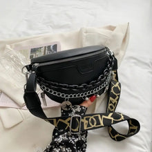 Load image into Gallery viewer, Solid Color Crossbody Chain Design Handbags - black