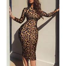 Load image into Gallery viewer, Spaghetti Strap Leopard Print Bodycon Dress - MULTI / M