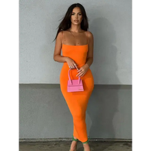 Load image into Gallery viewer, Spaghetti Strap Sexy Backless Club Party Maxi Dress