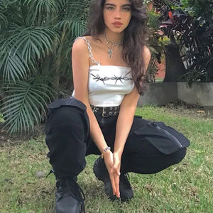 Streetwear High Waist Loose Techwear Cargo Pants