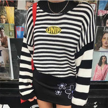 Load image into Gallery viewer, Striped Cotton Pullover Cute Y2k Sweater