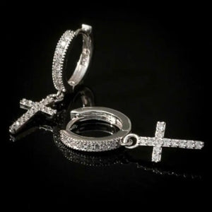 Stylish Arrow Cross-shape Drop Zirconia Earrings - E642