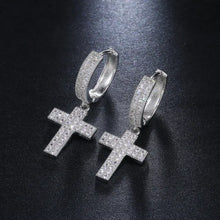 Load image into Gallery viewer, Stylish Arrow Cross-shape Drop Zirconia Earrings - E648