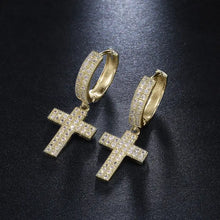 Load image into Gallery viewer, Stylish Arrow Cross-shape Drop Zirconia Earrings - E649