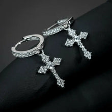 Load image into Gallery viewer, Stylish Arrow Cross-shape Drop Zirconia Earrings - E682