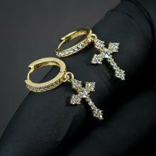 Load image into Gallery viewer, Stylish Arrow Cross-shape Drop Zirconia Earrings - E683