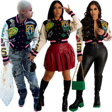 Load image into Gallery viewer, Varsity Letterman Racing Bomber