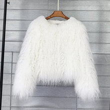 Load image into Gallery viewer, Warm Knitting Shaggy Cardigan Faux Fur Coat