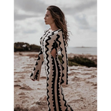 Load image into Gallery viewer, Cut Out Wave Knitted Maxi Dress