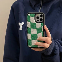 Load image into Gallery viewer, Winter Checkerboard Plush Soft Case For IPhone