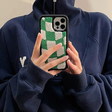 Load image into Gallery viewer, Winter Checkerboard Plush Soft Case For IPhone