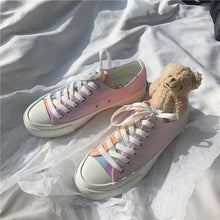 Load image into Gallery viewer, Women’s Versatile Lace-up Colorful Sneakers